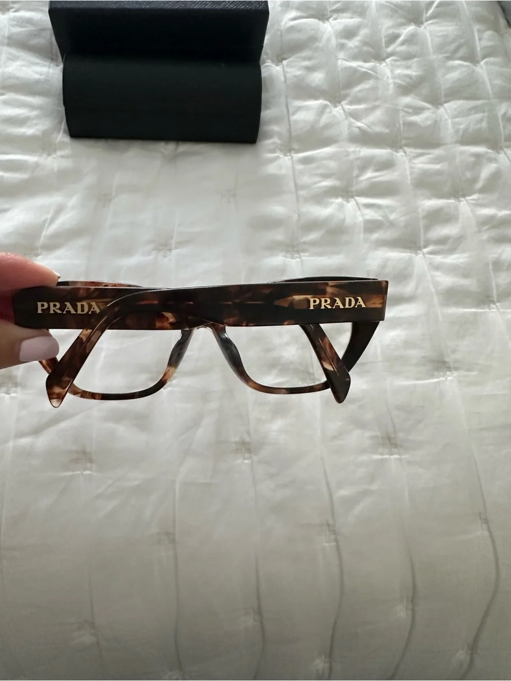 Prada Women’s Tortoiseshell Cat-Eye Glasses - Brown/Black
